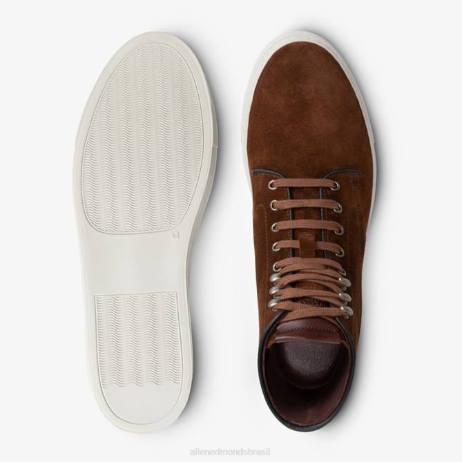 Allen Edmonds homens higgins mill tênis cano alto 68T8D94 camurça marrom rapé