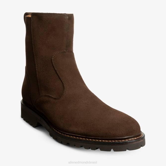 Allen Edmonds homens bota de moto descoberta 68T8D428 camurça marrom