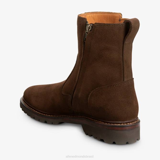Allen Edmonds homens bota de moto descoberta 68T8D428 camurça marrom