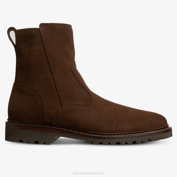 Allen Edmonds homens bota de moto descoberta 68T8D428 camurça marrom