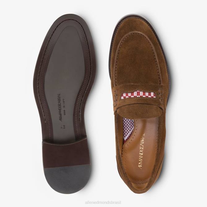 Allen Edmonds homens bolama mocassim de camurça por armando cabral 68T8D125 marrom