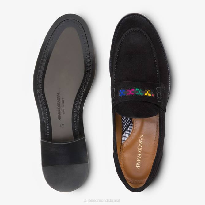 Allen Edmonds homens bolama mocassim de camurça por armando cabral 68T8D464 preto