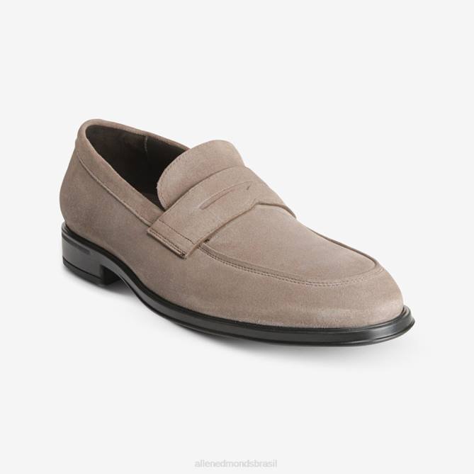Allen Edmonds homens mocassim de camurça salerno penny 68T8D99 cinza
