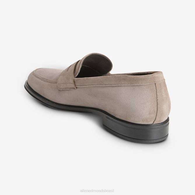 Allen Edmonds homens mocassim de camurça salerno penny 68T8D99 cinza