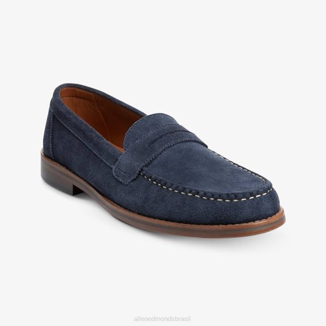 Allen Edmonds homens mocassim dylan penny 68T8D350 camurça azul marinho