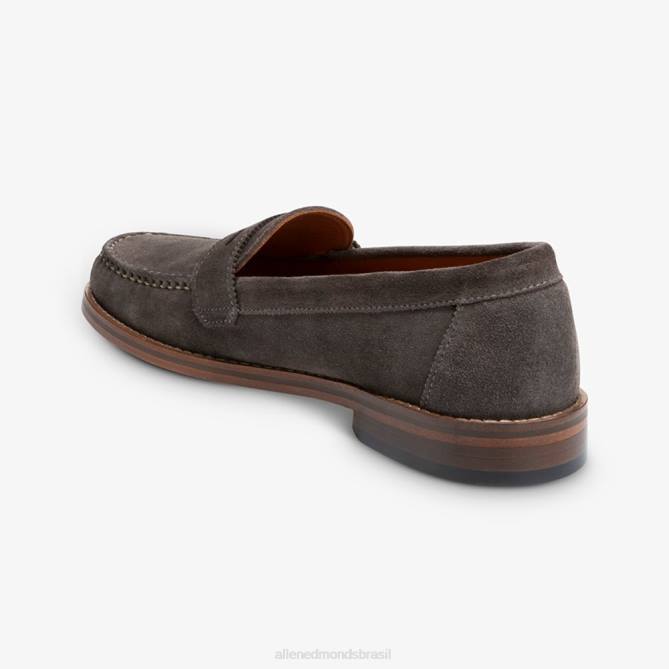Allen Edmonds homens mocassim dylan penny 68T8D351 camurça cinza