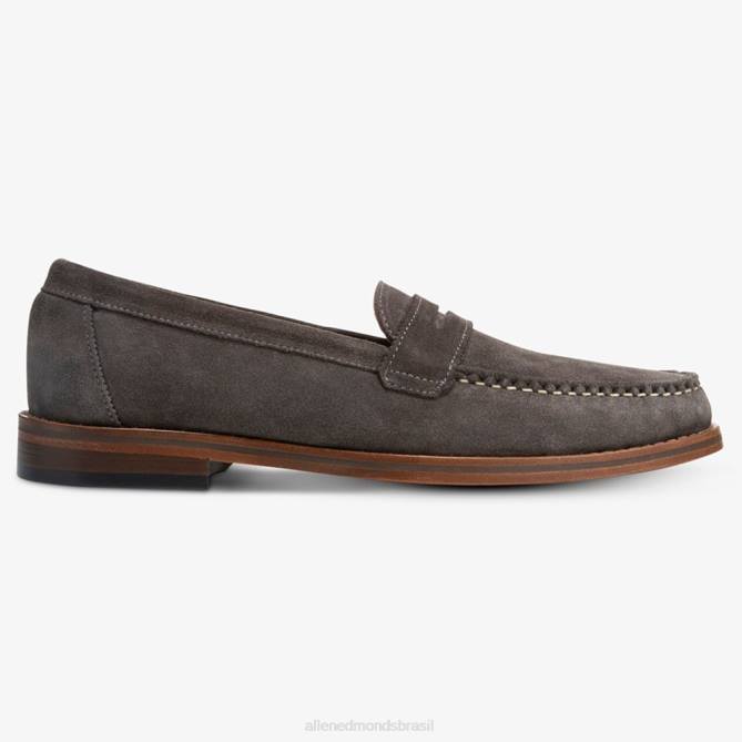 Allen Edmonds homens mocassim dylan penny 68T8D351 camurça cinza