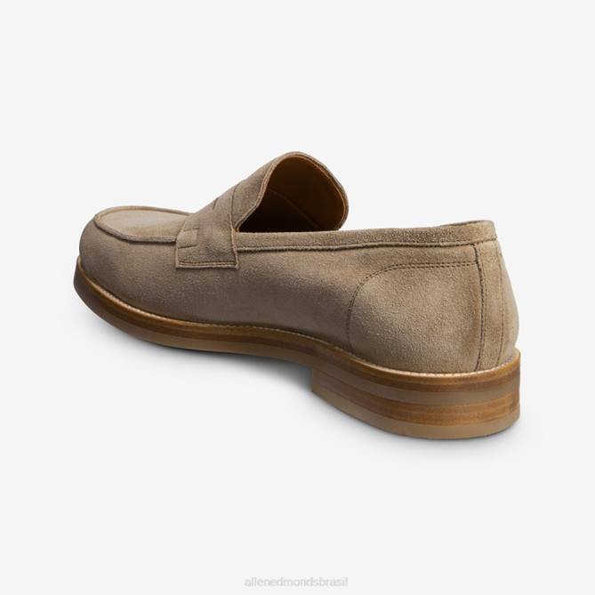 Allen Edmonds homens mocassim newton penny 68T8D382 camurça taupe