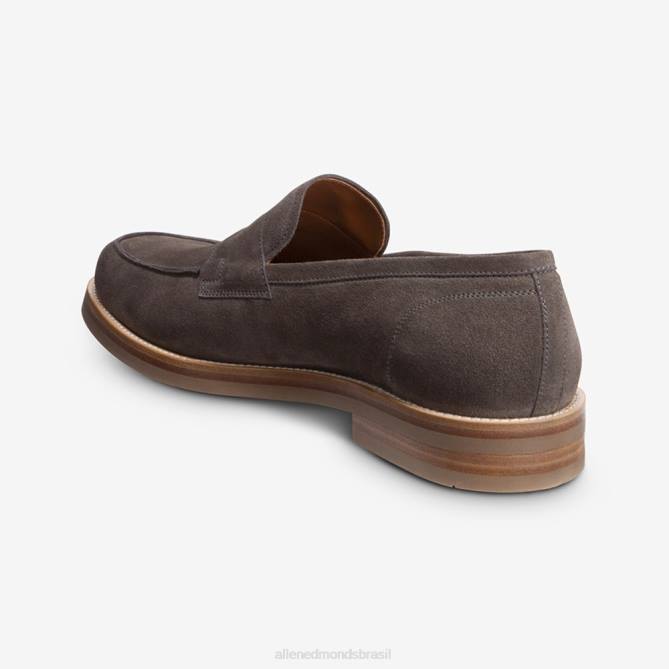 Allen Edmonds homens mocassim newton penny 68T8D383 camurça cinza