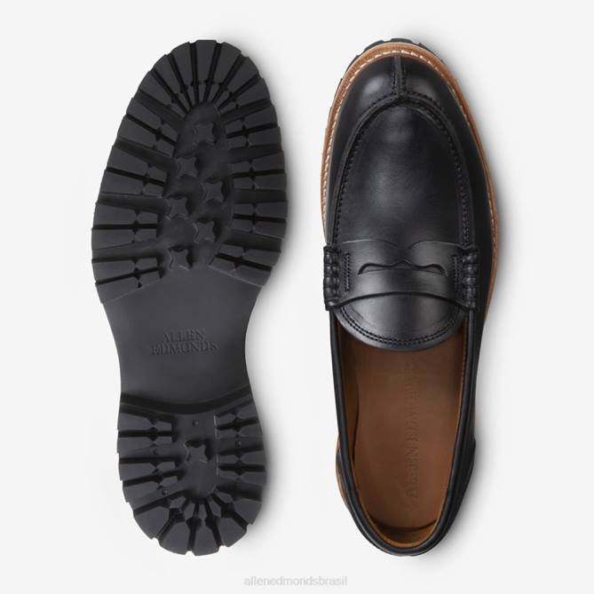 Allen Edmonds homens mocassim penny assinatura freeport 68T8D86 couro preto