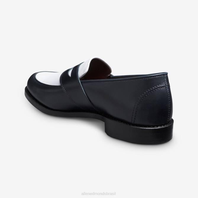 Allen Edmonds homens mocassim penny espectador randolph 68T8D171 couro marinho/branco
