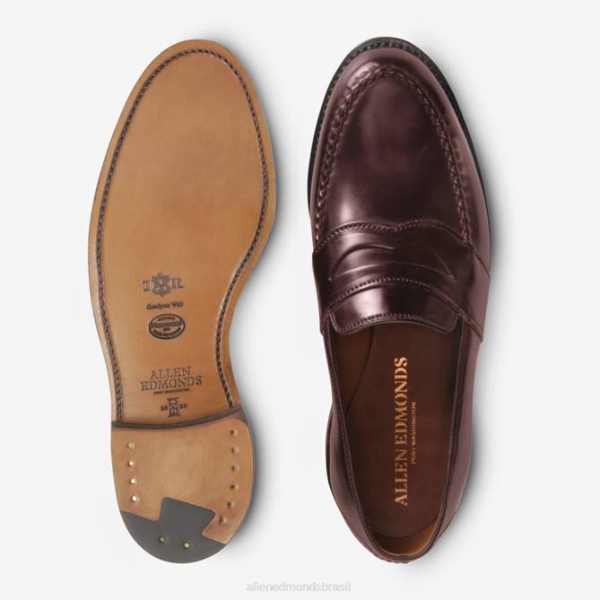 Allen Edmonds homens randolph shell cordovan mocassim penny 68T8D300 bordô de cordovão