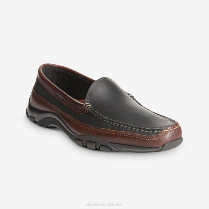 Allen Edmonds homens mocassim de condução veneziano boulder 68T8D68 preto com detalhes marrom