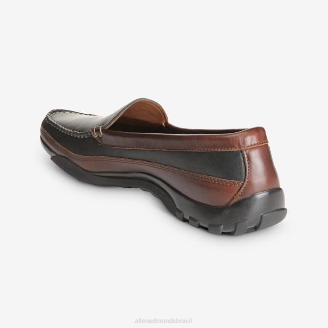 Allen Edmonds homens mocassim de condução veneziano boulder 68T8D68 preto com detalhes marrom