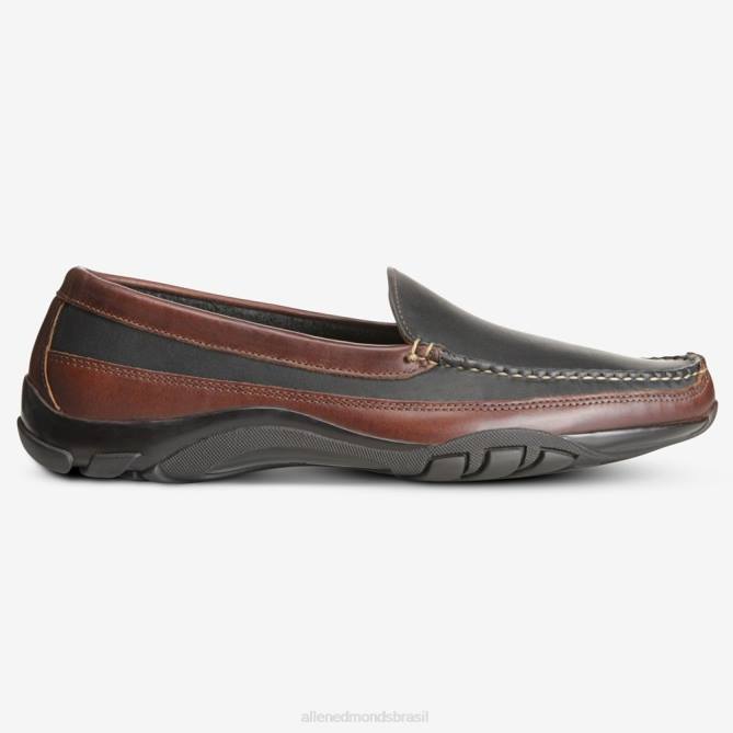 Allen Edmonds homens mocassim de condução veneziano boulder 68T8D68 preto com detalhes marrom