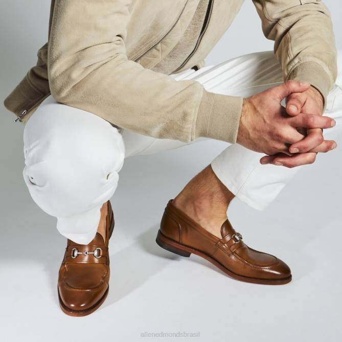 Allen Edmonds homens Randolph bit mocassim 68T8D188 couro de nogueira