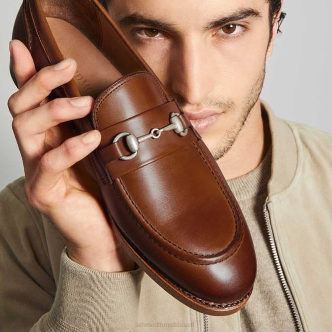 Allen Edmonds homens Randolph bit mocassim 68T8D189 couro de pimentão