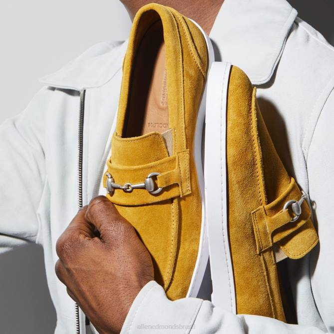 Allen Edmonds homens randolph bit tênis sem cadarço 68T8D203 camurça amarela