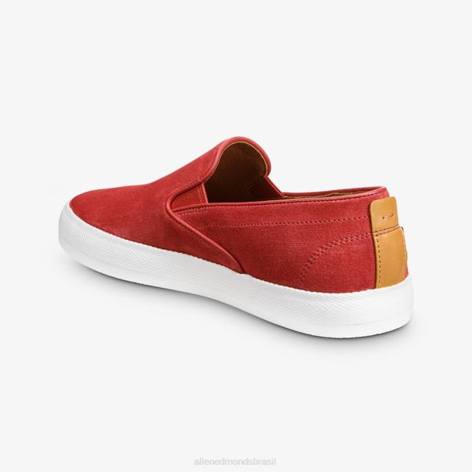 Allen Edmonds homens sandália de praia holden 68T8D386 camurça vermelha carmesim