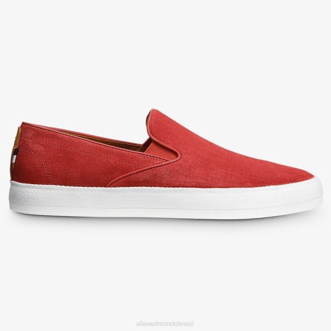 Allen Edmonds homens sandália de praia holden 68T8D386 camurça vermelha carmesim