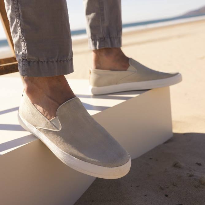 Allen Edmonds homens sandália de praia holden 68T8D71 cinza claro
