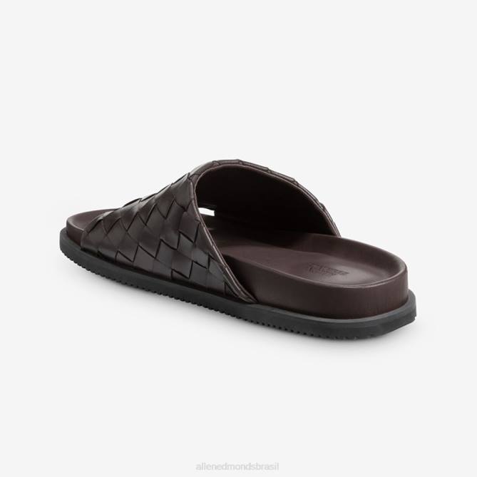 Allen Edmonds homens sandália tecido del mar 68T8D460 marrom escuro