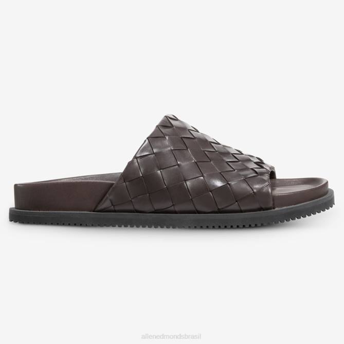 Allen Edmonds homens sandália tecido del mar 68T8D460 marrom escuro