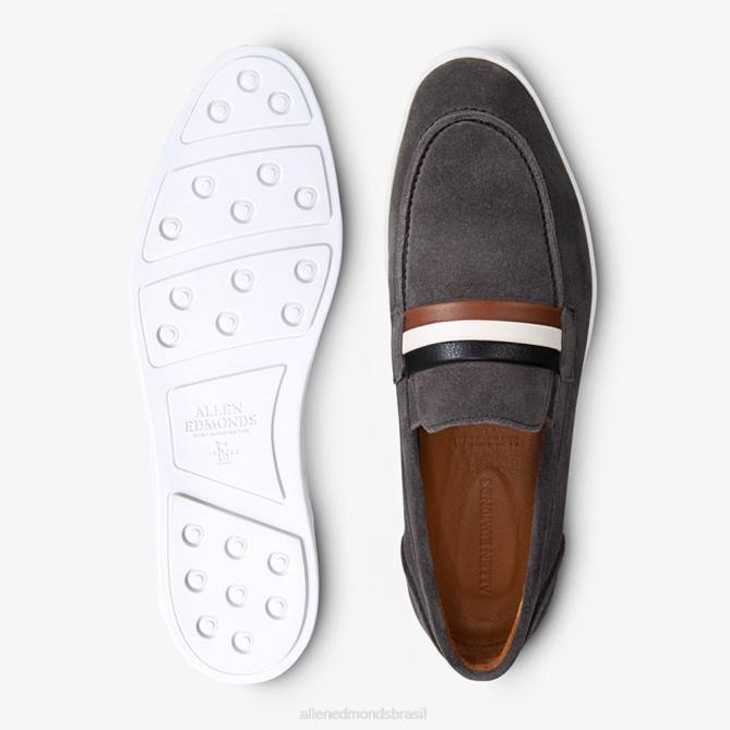 Allen Edmonds homens randolph tênis de camurça sem cadarço 68T8D269 camurça cinza assinatura