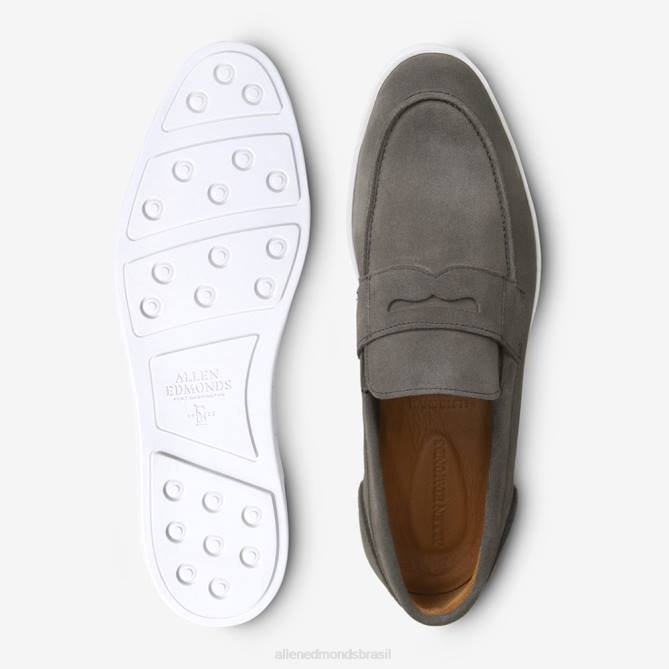 Allen Edmonds homens randolph tênis de camurça sem cadarço 68T8D270 camurça cinza