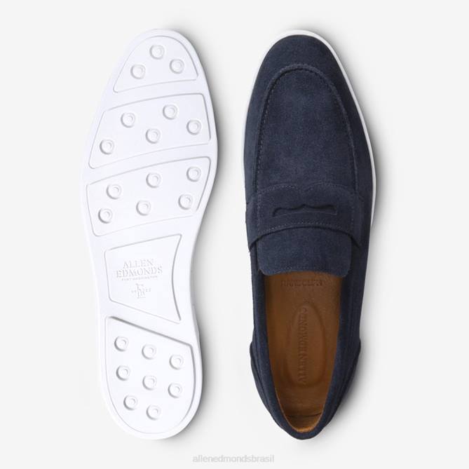 Allen Edmonds homens tênis Randolph sem cadarço 68T8D18 camurça azul marinho
