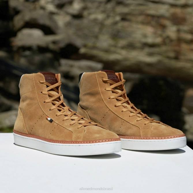 Allen Edmonds homens tênis cano alto alpha 68T8D97 camurça bege