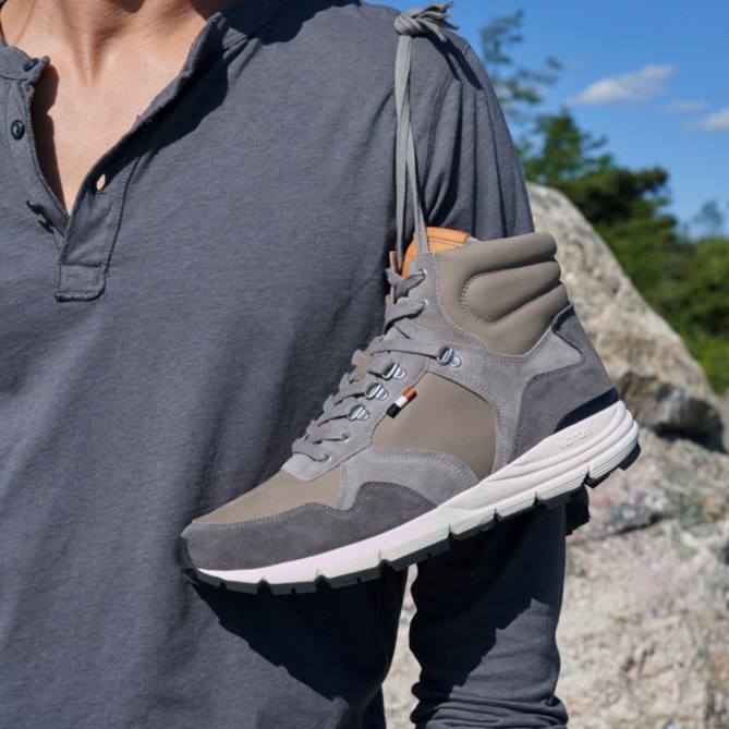 Allen Edmonds homens tênis canyon cano alto resistente a intempéries canyon 68T8D389 ímã cinza