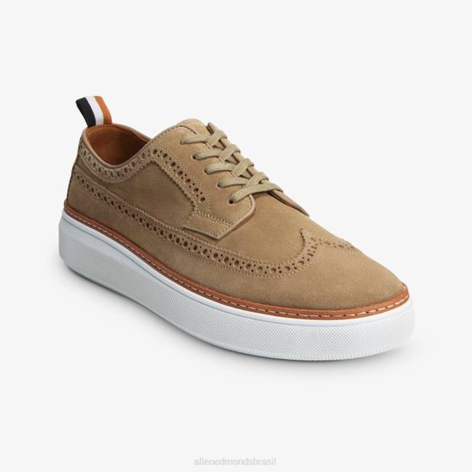 Allen Edmonds homens tênis derby wingtip de camurça tremont 68T8D109 osso