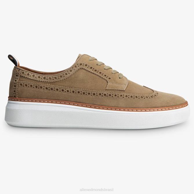 Allen Edmonds homens tênis derby wingtip de camurça tremont 68T8D109 osso