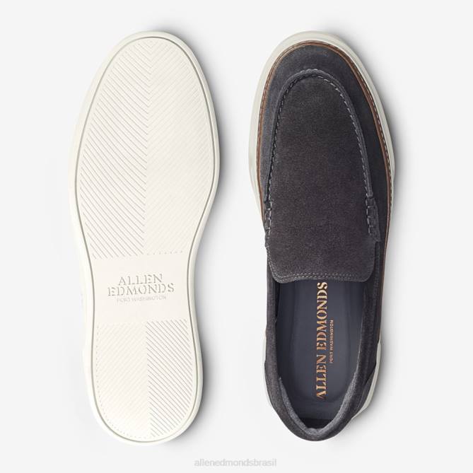Allen Edmonds homens tênis sem cadarço burke veneziano 68T8D458 camurça cinza