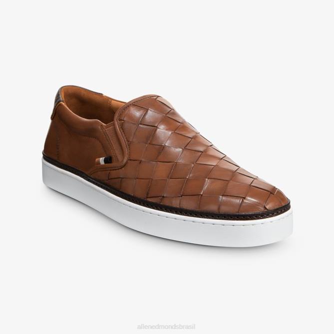 Allen Edmonds homens tênis slip-on tecido alpha 68T8D46 bronzeado