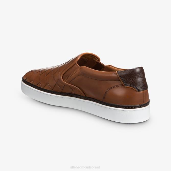 Allen Edmonds homens tênis slip-on tecido alpha 68T8D46 bronzeado