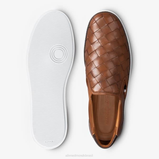 Allen Edmonds homens tênis slip-on tecido alpha 68T8D46 bronzeado