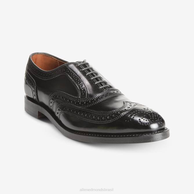Allen Edmonds homens sapato social cambridge shell cordovan wingtip 68T8D324 cordovão preto