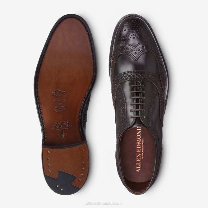 Allen Edmonds homens sapato social cambridge shell cordovan wingtip 68T8D325 marrom