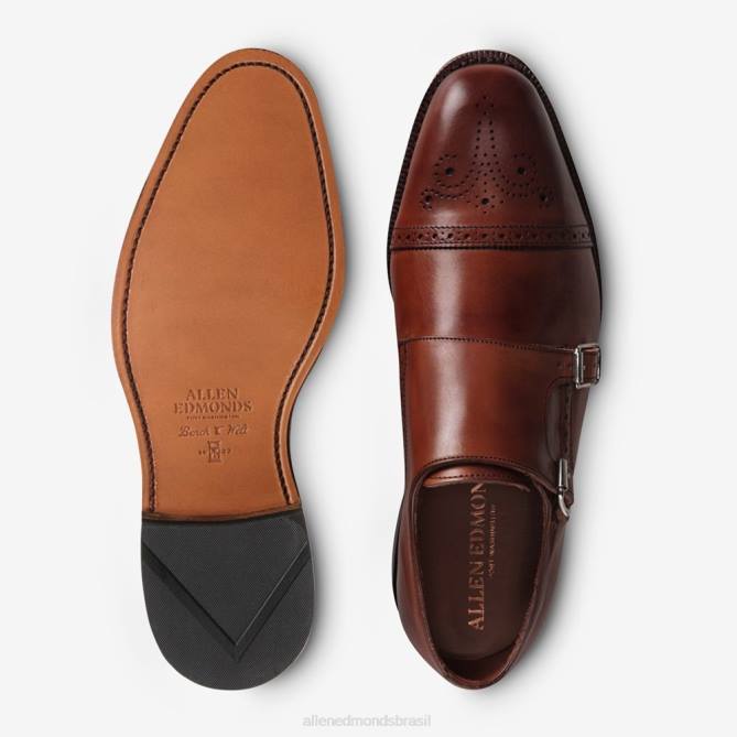 Allen Edmonds homens st. sapato social john's double monk strap 68T8D358 pimentão escuro