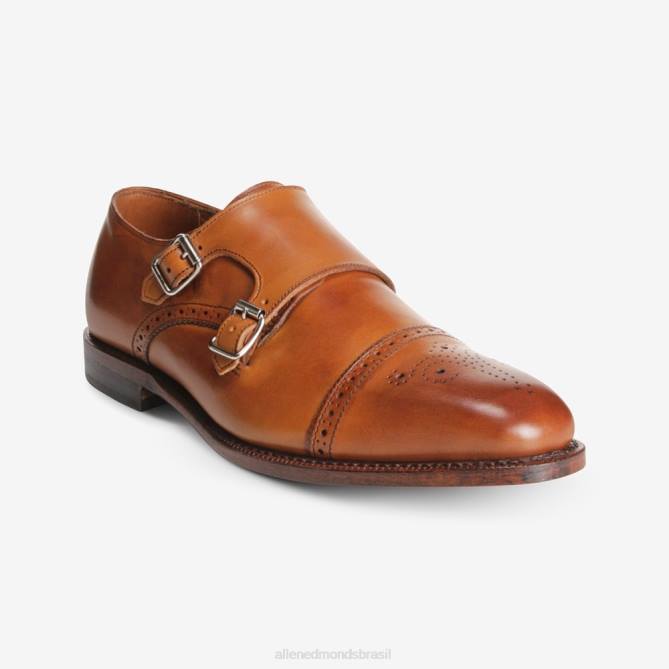Allen Edmonds homens st. sapato social john's double monk strap 68T8D60 noz marrom