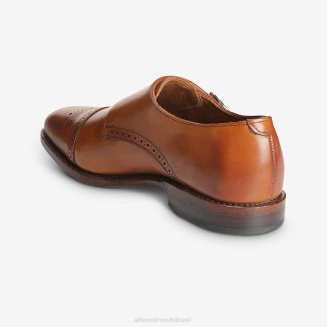 Allen Edmonds homens st. sapato social john's double monk strap 68T8D60 noz marrom