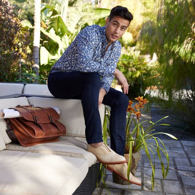 Allen Edmonds homens Strandmok Oxford cap toe com sola de borracha dainite 68T8D14 osso couro curtido vegetal