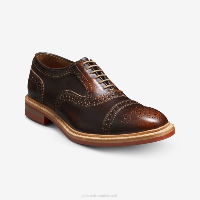 Allen Edmonds homens Strandmok Oxford cap toe com sola de borracha dainite 68T8D224 marrom
