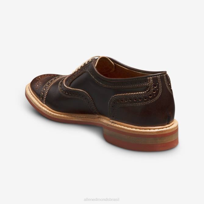 Allen Edmonds homens Strandmok Oxford cap toe com sola de borracha dainite 68T8D224 marrom