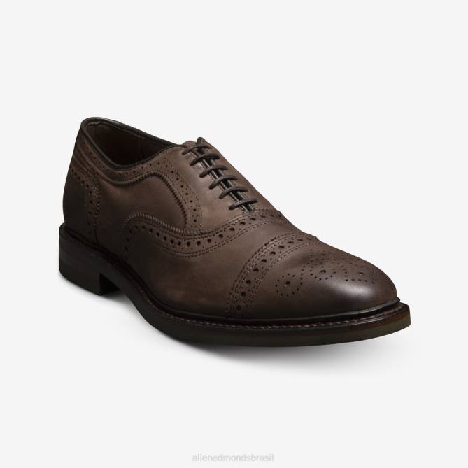 Allen Edmonds homens Strandmok Oxford cap toe com sola de borracha dainite 68T8D228 nubuck marrom