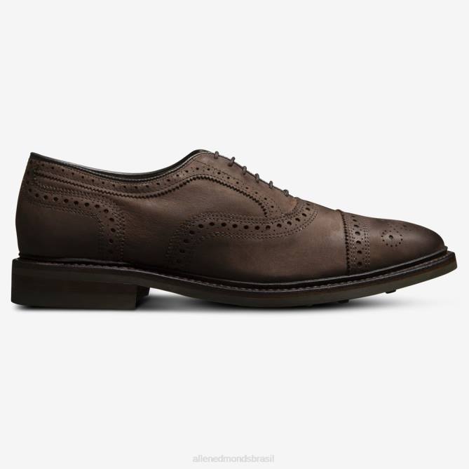 Allen Edmonds homens Strandmok Oxford cap toe com sola de borracha dainite 68T8D228 nubuck marrom