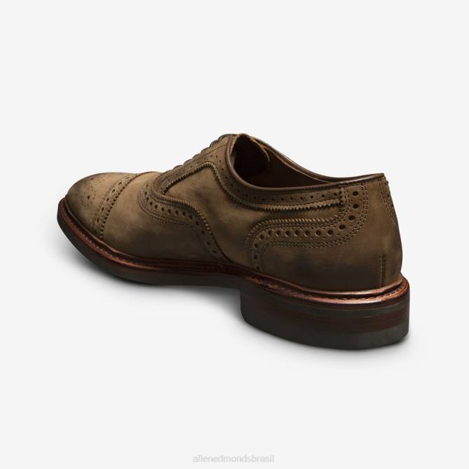 Allen Edmonds homens Strandmok Oxford cap toe com sola de borracha dainite 68T8D244 nubuck bronzeado
