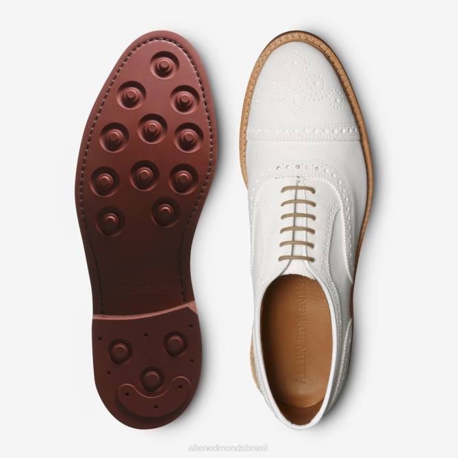 Allen Edmonds homens Strandmok Oxford cap toe com sola de borracha dainite 68T8D9 camurça branca